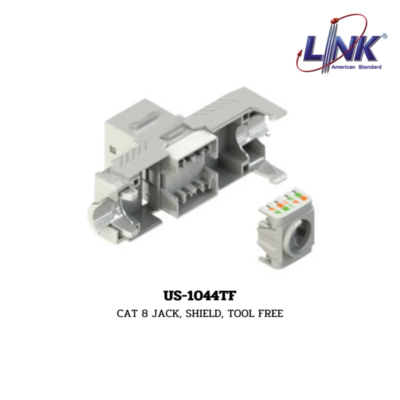 LINK CAT 8 JACK, SHIELD, TOOL FREE รุ่น US-1044TF