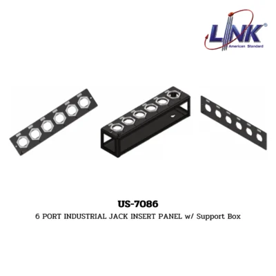 LINK 6 PORT INDUSTRIAL JACK INSERT PANEL รุ่น US-7086