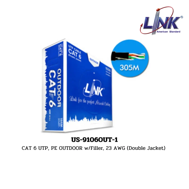 LINK LAN (UTP) CAT 6 600 MHz รุ่น US-9106OUT-1