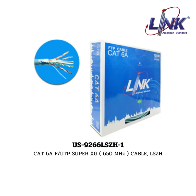 LINK CAT 6A CABLE 100 Meter รุ่น US-9266LSZH-1