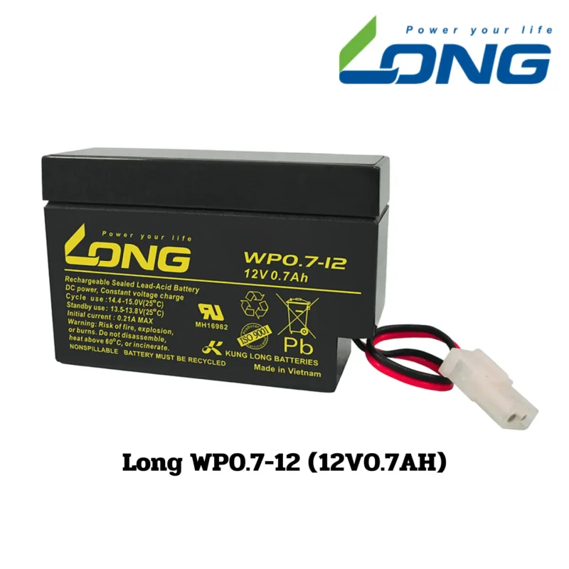 แบตเตอรี่ Long WP0.7-12 (12V0.7AH)