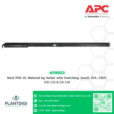 APC Metered-by-Outlet with Switching Rack PDU รุ่น AP8653 3 APC Metered-by-Outlet with Switching Rack PDU รุ่น AP8653 - Image 2