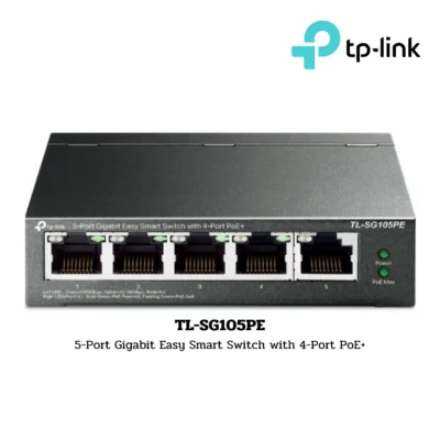 Switch TP-Link รุ่น TL-SG105PE TP-Link 5-Port Gigabit Easy Smart Switch