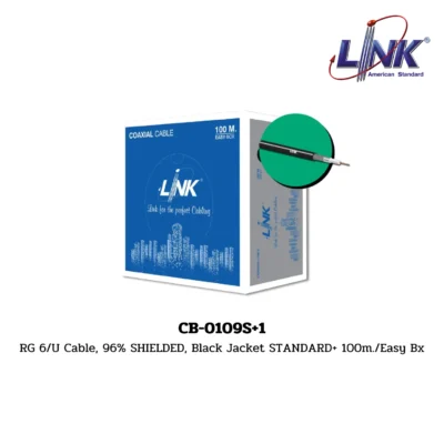 LINK รุ่น CB-0109S+1 RG 6 INDOOR CCTV CABLE (100 m. BOX)