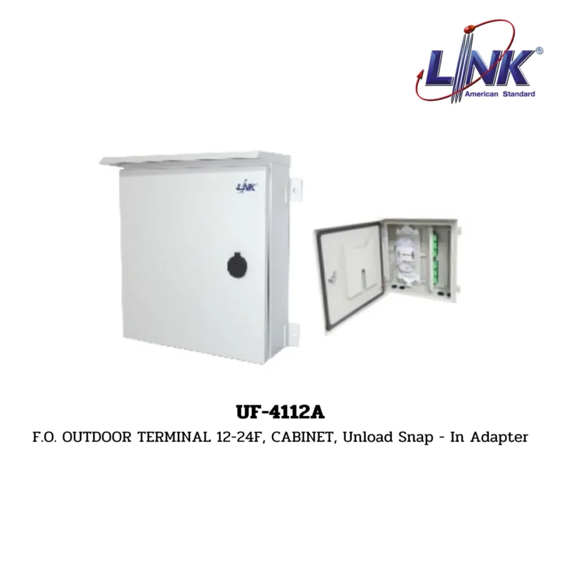 LINK รุ่น UF-4112A FIBER OPTIC OUTDOOR TERMINAL STEEL CABINET