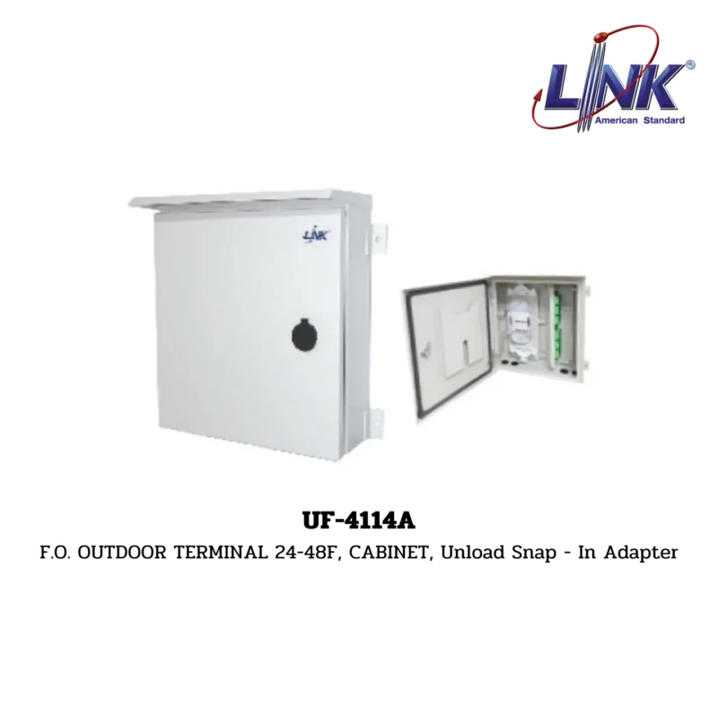 LINK รุ่น UF-4114A FIBER OPTIC OUTDOOR TERMINAL STEEL CABINET