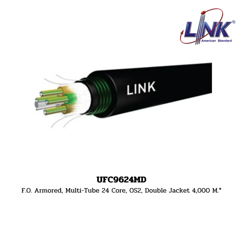 LINK รุ่น UFC9624MD OS2 9/125 μm, SINGLEMODE, DOUBLE JACKET
