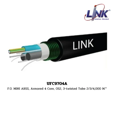 LINK รุ่น UFC9704A OS2 9/125 μm, SINGLEMODE, MINI-ARSS 3-Twisted Tube