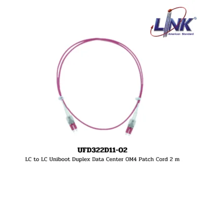 LINK รุ่น UFD322D11-02 LC to LC Uniboot Duplex Data Center OM4 Patch Cord 2 m.