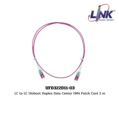 LINK รุ่น UFD322D11-03 LC to LC Uniboot Duplex Data Center OM4 Patch Cord 3 m.
