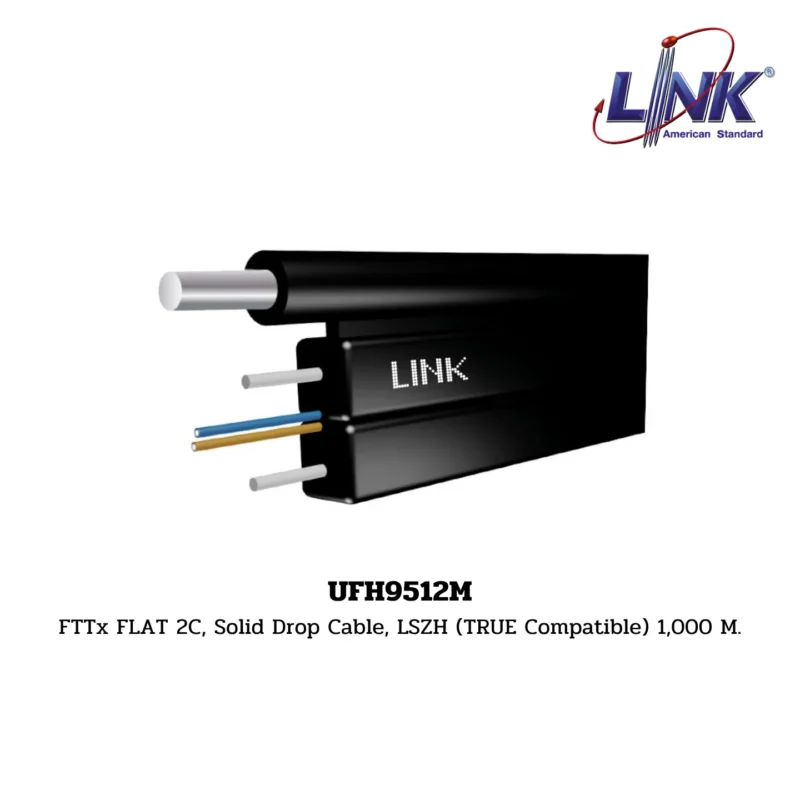 LINK Fiber Optic Cable รุ่น UFH9512M FTTx / FTTR FLAT CABLE