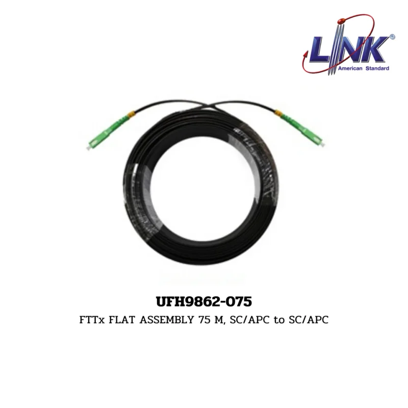 LINK Fiber Optic Cable รุ่น UFH9862-075 FTTx / FTTR FLAT CABLE ASSEMBLY