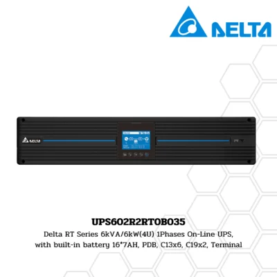 เครื่องสำรองไฟ Delta RT-6K 6kVA/6kW(4U) (UPS602R2RT0B035)