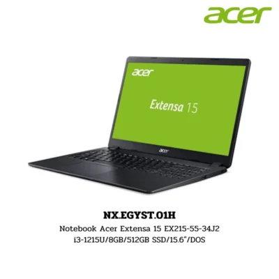 Notebook Acer Extensa 15 EX215-55-34J2 i3-1215U/8GB/512GB SSD/15.6″/DOS (NX.EGYST.01H)
