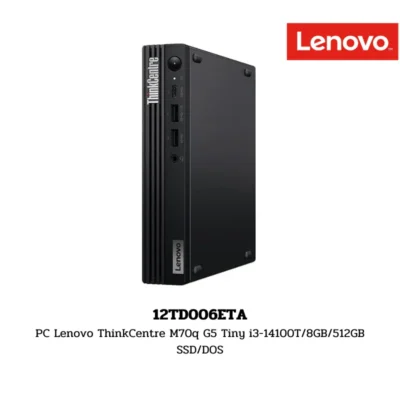 PC Lenovo ThinkCentre M70q G5 Tiny i3-14100T/8GB/512GB SSD/DOS (12TD006ETA)