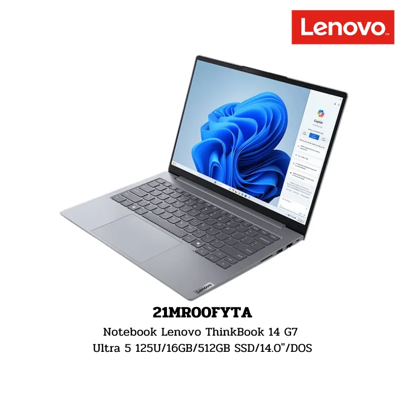 Notebook Lenovo ThinkBook 14 G7 Ultra 5 125U/16GB/512GB SSD/14.0″/DOS (21MR00FYTA)