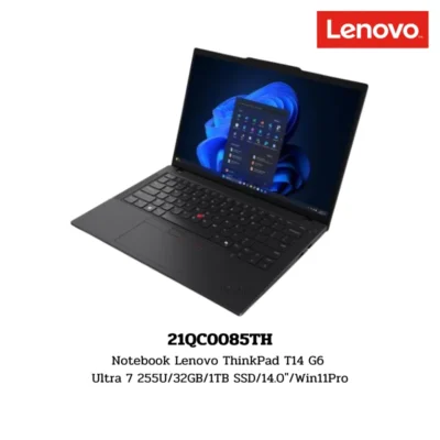 Notebook Lenovo ThinkPad T14 G6 Ultra 7 255U/32GB/1TB SSD/14.0″/Win11Pro (21QC0085TH)
