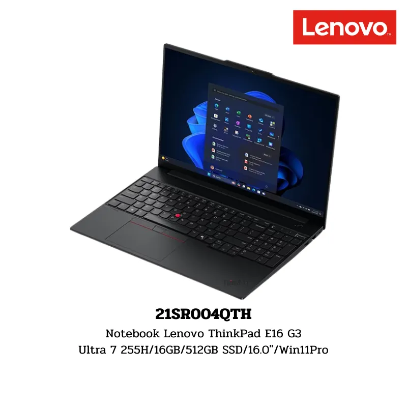Notebook Lenovo ThinkPad E16 G3 Ultra 7 255H/16GB/512GB SSD/16.0″/Win11Pro (21SR004QTH)