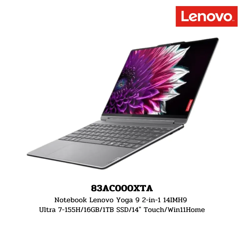 Notebook Lenovo Yoga 9 2-in-1 14IMH9 Ultra 7-155H/16GB/1TB SSD/14″ Touch/Win11Home (83AC000XTA)