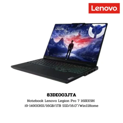 Notebook Lenovo Legion Pro 7 16IRX9H i9-14900HX/16GB/2TB SSD ( 1TB+1TB) /16.0″/Win11Home (83DE003JTA)