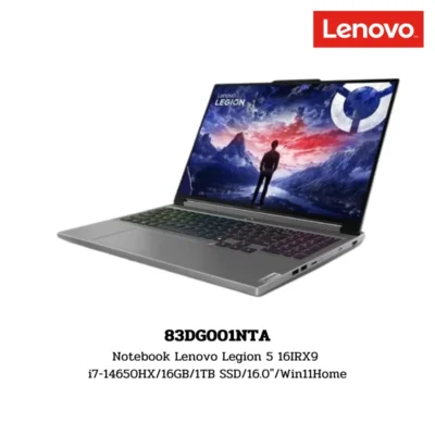Notebook Lenovo Legion 5 16IRX9 i7-14650HX/16GB*2/1TB SSD/16.0″/Win11Home (83DG001NTA)