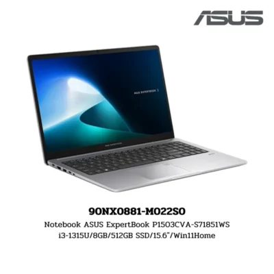 Notebook ASUS ExpertBook P1503CVA-S71851WS i3-1315U/8GB/512GB SSD/15.6″/Win11Home (90NX0881-M022S0)