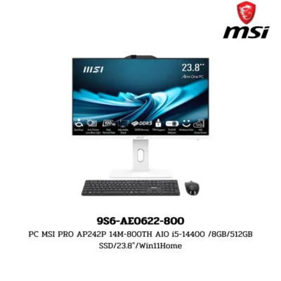 PC MSI PRO AP242P 14M-800TH AIO i5-14400 /8GB/512GB SSD/23.8″/Win11Home (9S6-AE0622-800)