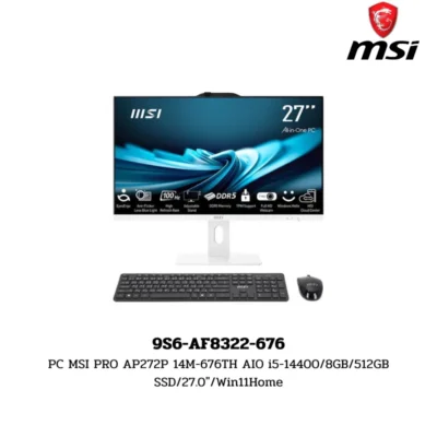 PC MSI PRO AP272P 14M-676TH AIO i5-14400/8GB/512GB SSD/27.0″/Win11Home (9S6-AF8322-676)