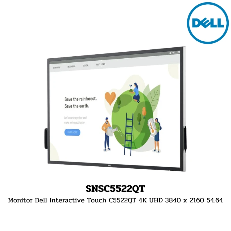 Monitor Dell Interactive Touch C5522QT 4K UHD 3840 x 2160 54.64″ (SNSC5522QT)