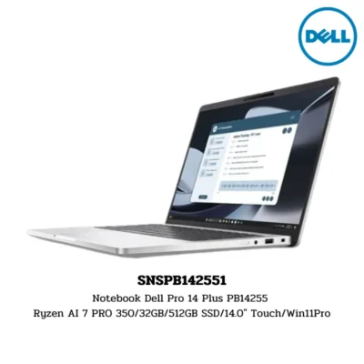 Notebook Dell Pro 14 Plus PB14255 Ryzen AI 7 PRO 350/32GB/512GB SSD/14.0″ Touch/Win11Pro (SNSPB142551)