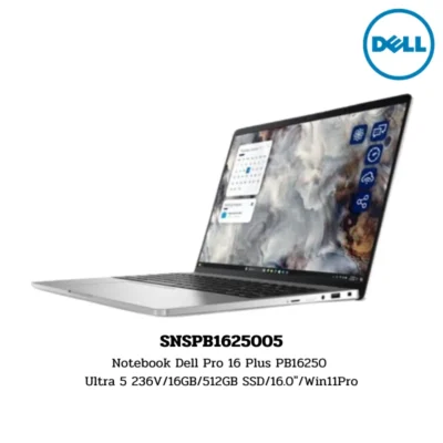 Notebook Dell Pro 16 Plus PB16250 Ultra 5 236V/16GB/512GB SSD/16.0″/Win11Pro (SNSPB1625005)