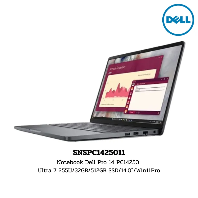 Notebook Dell Pro 14 PC14250 Ultra 7 255U/32GB/512GB SSD/14.0″/Win11Pro (SNSPC1425011)