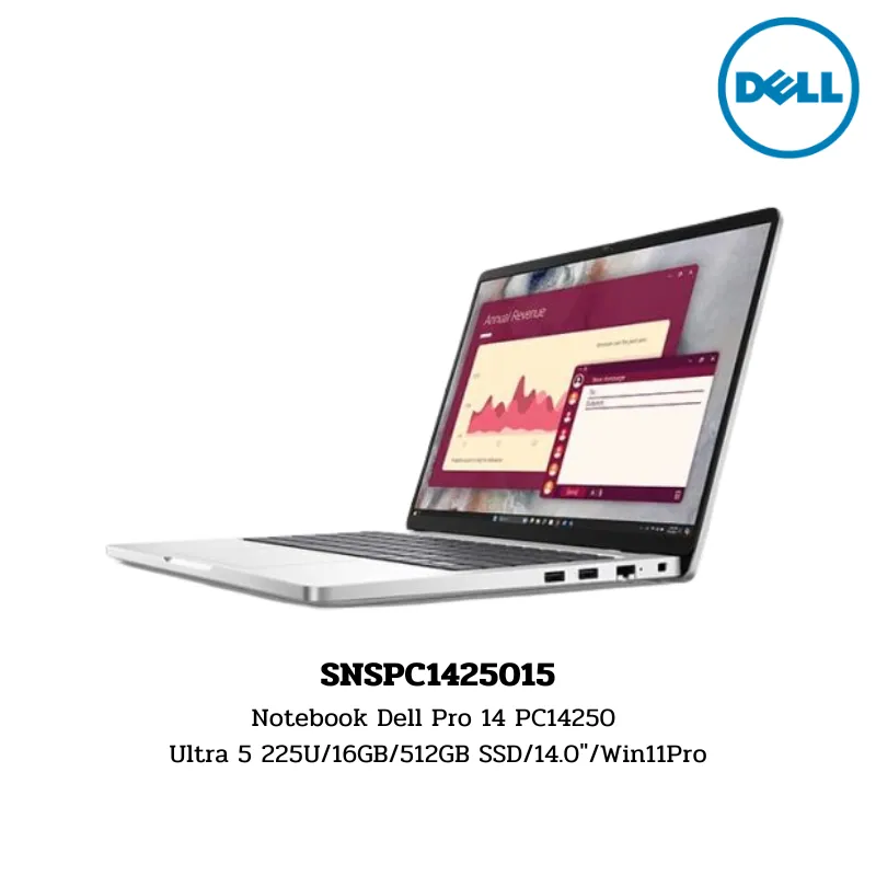 Notebook Dell Pro 14 PC14250 Ultra 5 225U/16GB/512GB SSD/14.0″/Win11Pro (SNSPC1425015)