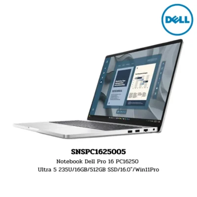 Notebook Dell Pro 16 PC16250 Ultra 5 235U/16GB/512GB SSD/16.0″/Win11Pro (SNSPC1625005)