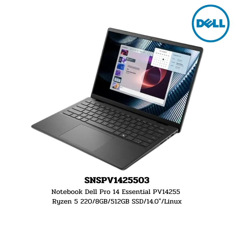 Notebook Dell Pro 14 Essential PV14255 Ryzen 5 220/8GB/512GB SSD/14.0″/Linux (SNSPV1425503)