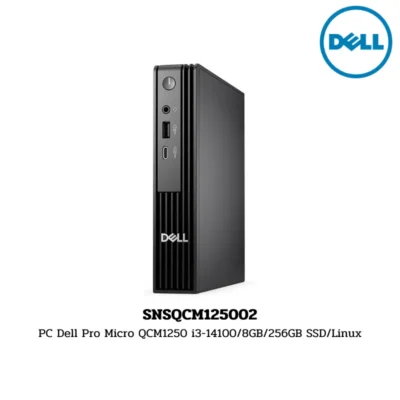 PC Dell Pro Micro QCM1250 i3-14100/8GB/256GB SSD/Linux (SNSQCM125002)