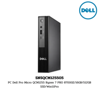 PC Dell Pro Micro QCM1255 Ryzen 7 PRO 8700GE/16GB/512GB SSD/Win11Pro (SNSQCM125505)