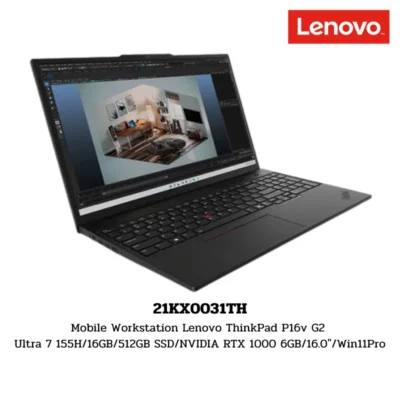 Mobile Workstation Lenovo ThinkPad P16v G2 Ultra 7 155H/16GB/512GB SSD/NVIDIA RTX 1000 6GB/16.0″/Win11Pro (21KX0031TH)