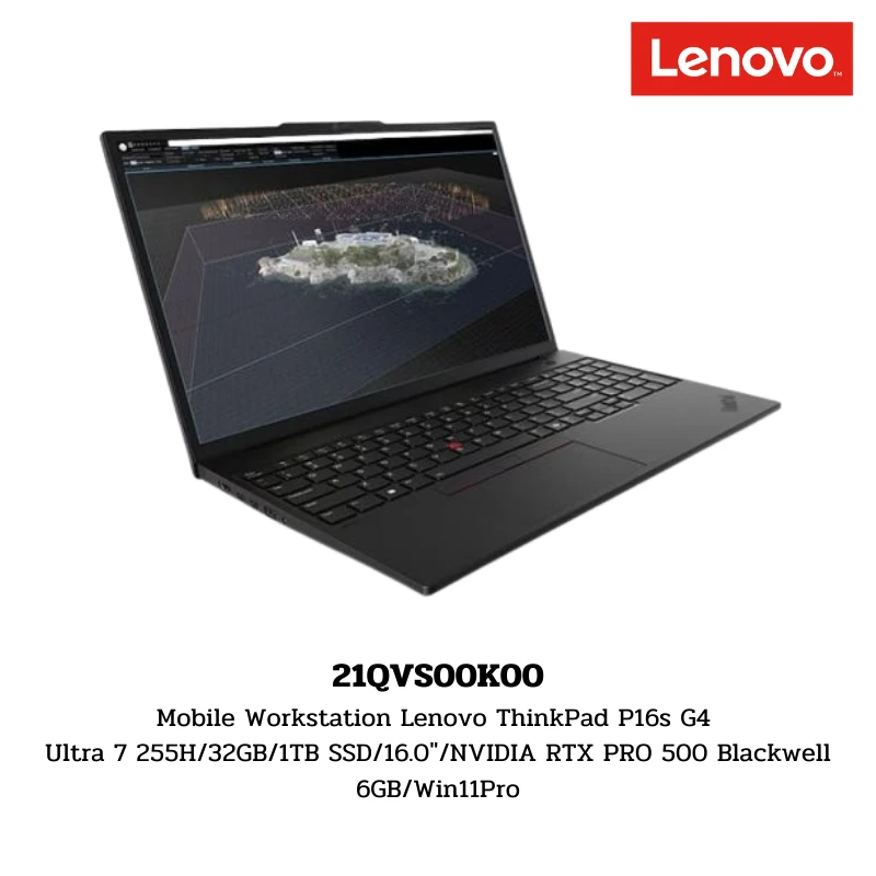 Mobile Workstation Lenovo ThinkPad P16s G4 Ultra 7 255H/32GB/1TB SSD/16.0″/NVIDIA RTX PRO 500 Blackwell 6GB/Win11Pro (21QVS00K00)
