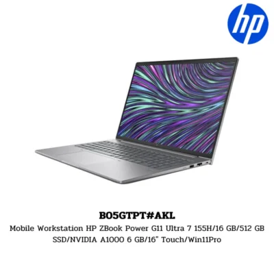 Mobile Workstation HP ZBook Power G11 Ultra 7 155H/16 GB/512 GB SSD/NVIDIA A1000 6 GB/16″ Touch/Win11Pro (B05GTPT#AKL)