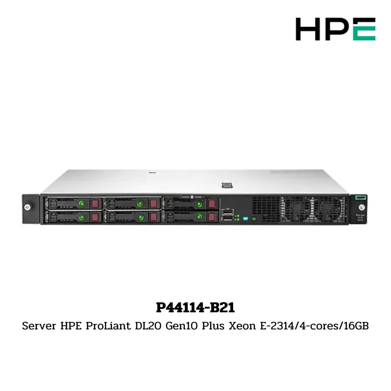 (P44114-B21) Server HPE ProLiant DL20 Gen10 Plus Xeon E-2314/4-cores/16GB