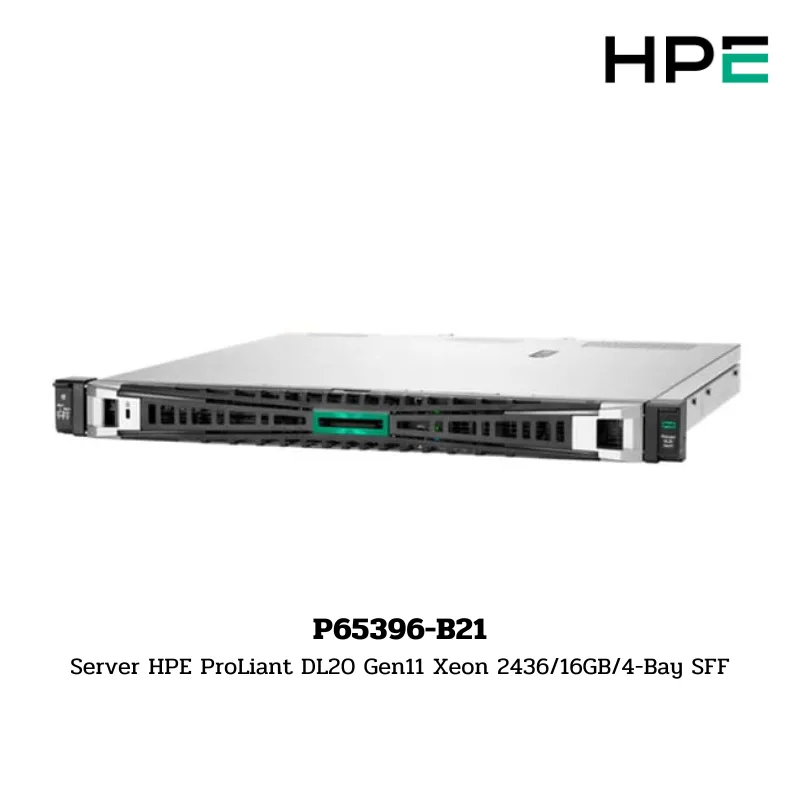 (P65396-B21) Server HPE ProLiant DL20 Gen11 Xeon 2436/16GB/4-Bay SFF