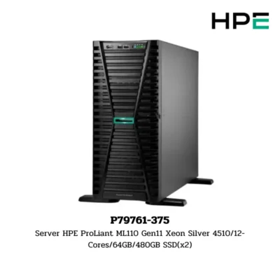 (P79761-375) Server HPE ProLiant ML110 Gen11 Xeon Silver 4510/12-Cores/64GB/480GB SSD(x2)