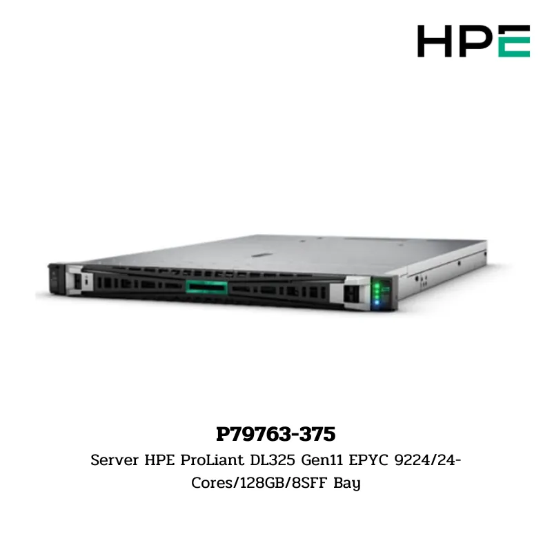 (P79763-375) Server HPE ProLiant DL325 Gen11 EPYC 9224/24-Cores/128GB/8SFF Bay