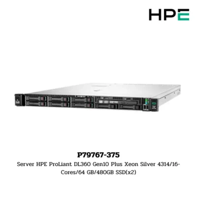 (P79767-375) Server HPE ProLiant DL360 Gen10 Plus Xeon Silver 4314/16-Cores/64 GB/480GB SSD(x2)