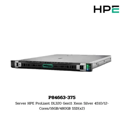 (P84663-375) Server HPE ProLiant DL320 Gen11 Xeon Silver 4510/12-Cores/16GB/480GB SSD(x2)