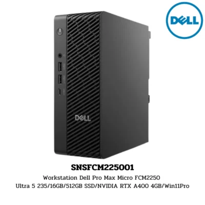Workstation Dell Pro Max Micro FCM2250 Ultra 5 235/16GB/512GB SSD/NVIDIA RTX A400 4GB/Win11Pro (SNSFCM225001)