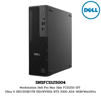 Workstation Dell Pro Max Slim FCS1250 SFF Ultra 9 285/32GB/1TB SSD/NVIDIA RTX 2000 ADA 16GB/Win11Pro (SNSFCS125004)
