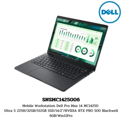 Mobile Workstation Dell Pro Max 14 MC14250 Ultra 5 225H/32GB/512GB SSD/14.0″/NVIDIA RTX PRO 500 Blackwell 6GB/Win11Pro (SNSMC1425006)