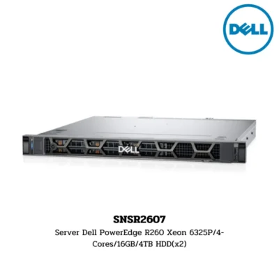 (SNSR2607) Server Dell PowerEdge R260 Xeon 6325P/4-Cores/16GB/4TB HDD(x2)